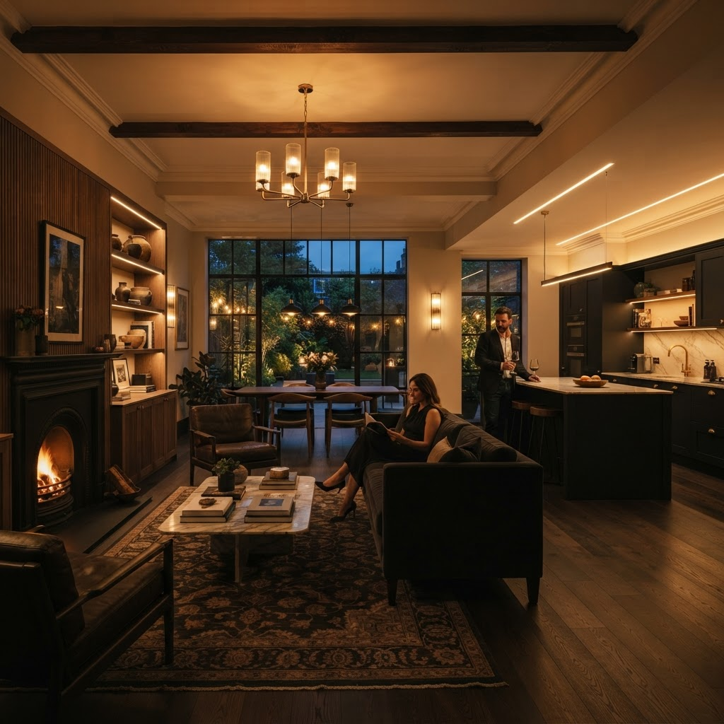 A beautifully renovated open-plan home interior finished by Final Touch Home Improvements