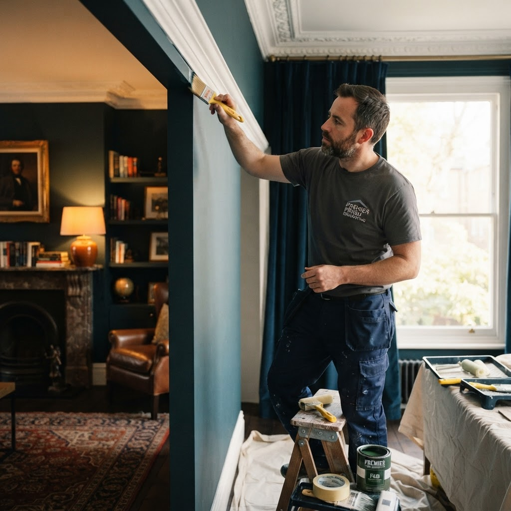 Well-maintained British home interior in winter